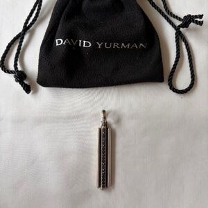 David Yurman Ingot Amulet Pendant – Black Diamonds – 925 Sterling Silver